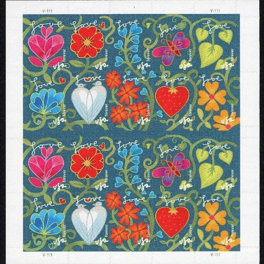 100 Garden of Love 2011 USPS Forever Stamps Wedding Invitations Save the‎ Date
